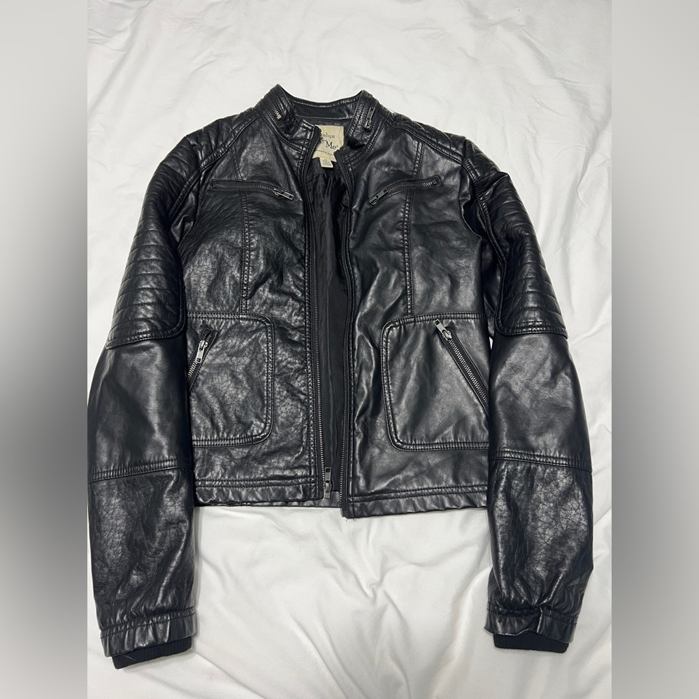 Juniors Size Black Leather Jacket